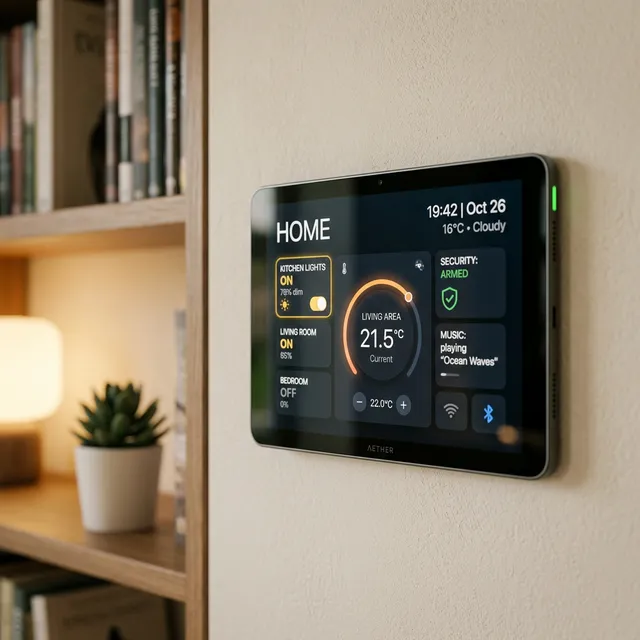 OMNI Echo Hub - High-Resolution Touch Interface Close-up